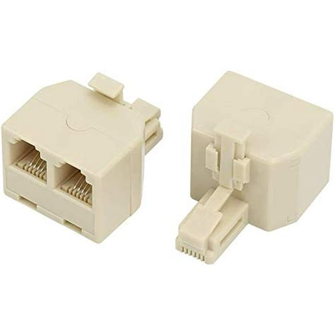 telephone line junction box splitter|double phone jack splitter.